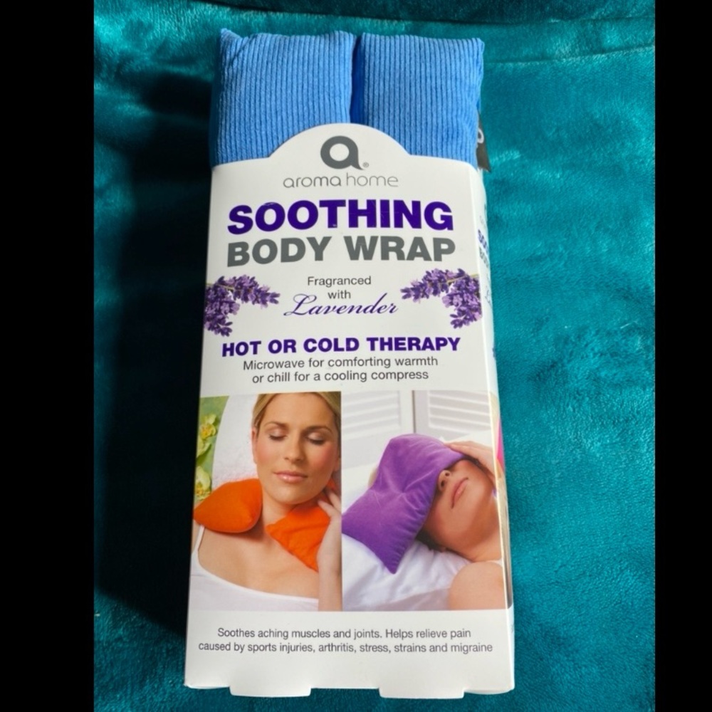 Soft Blue Soothing Body Wrap for Hot or Cold Therapy. Lavender scented